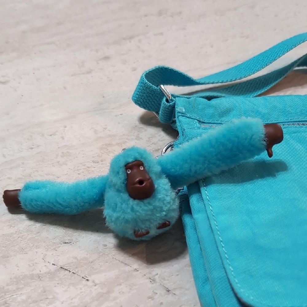 Kipling Blue Crossbody Bag with Adjustable Strap and Signature Charm - Picture 2 of 4